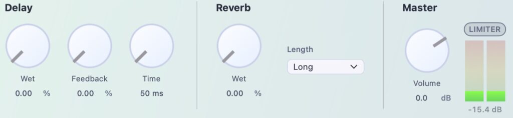 Delay / Reverb / Master